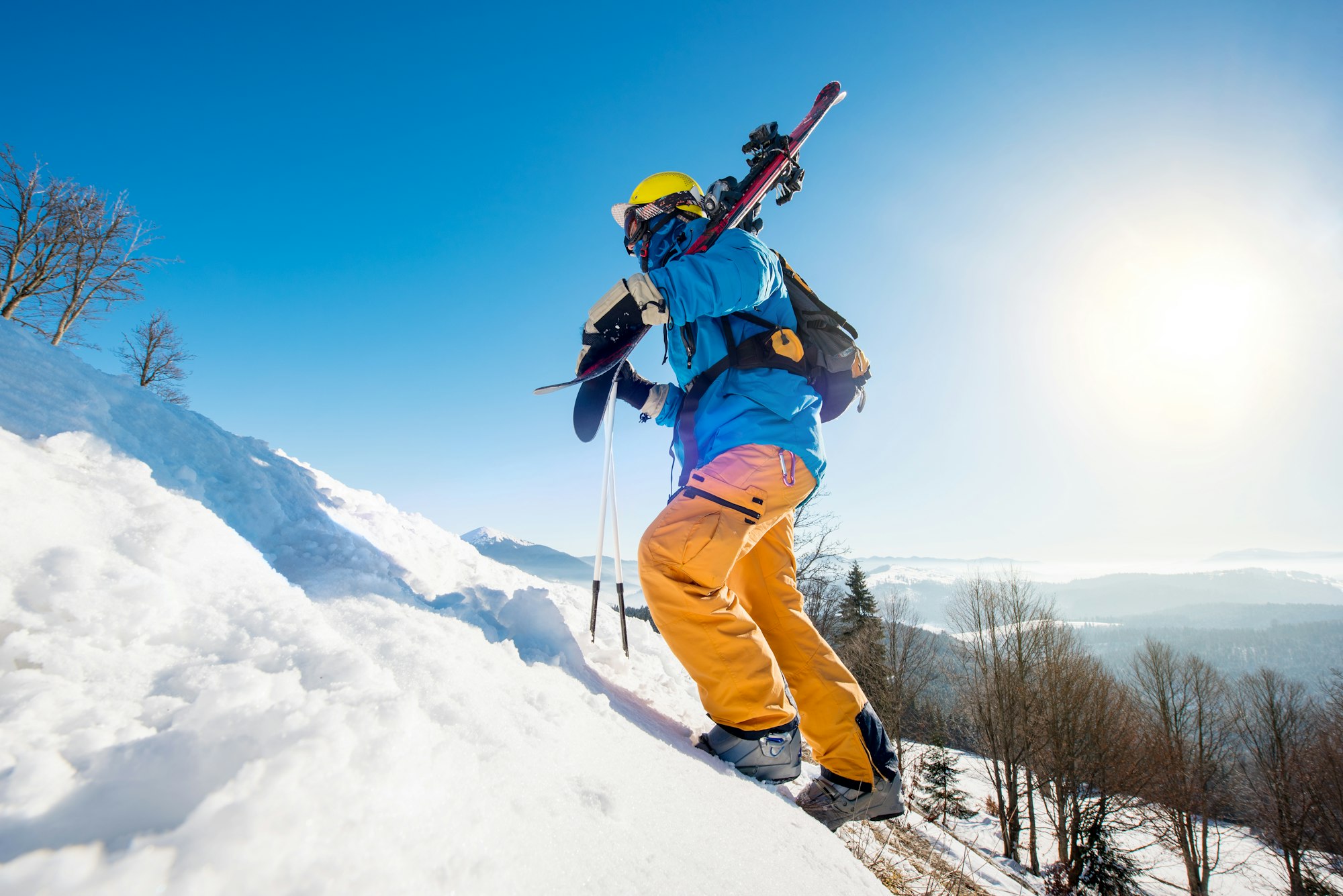 Skier in the mountains